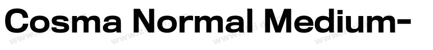 Cosma Normal Medium字体转换